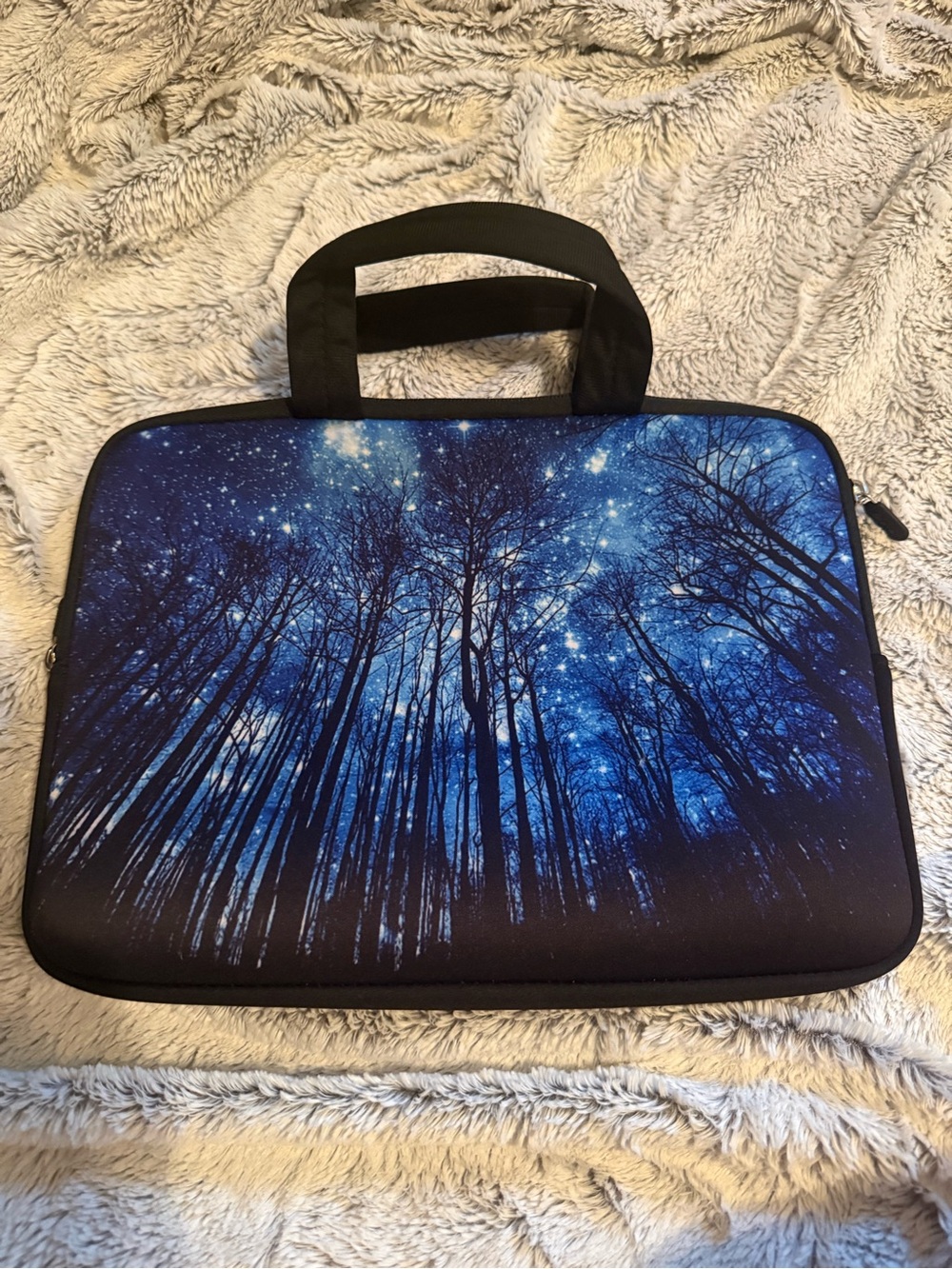 Laptop Sleeve Starry Sky" print on neoprene fabric